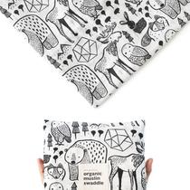 Galeria Swaddle Wee Musselina orgânica Animais da floresta nórdica Galeria Swaddle Wee Musselina orgânica Animais da floresta nórdica