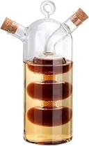 Galheta 2 em 1 Vidro Borossilicato Dupla 70ml / 320ml Prática e Elegante