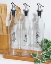 Galheteiro 525ml, Azeite, Vinagre e Óleo com bico dosador plástico