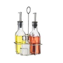 Galheteiro com 5 Peças em Inox Kenya