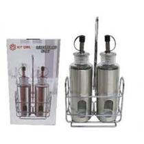 Galheteiro de Inox com suporte 02 peças