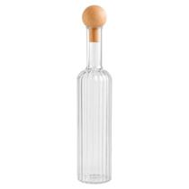 Galheteiro de Vidro Canelado c/ Tampa de Madeira 700ml TUUT Galheteiro de Vidro Canelado c/ Tampa de Madeira 700ml TUUT