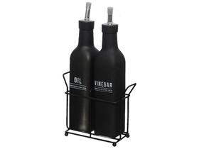Galheteiro de Vidro Hauskraft com Suporte 2 Peças Manhattan 300ml Galheteiro de Vidro Hauskraft com Suporte 2 Peças Manhattan 300ml