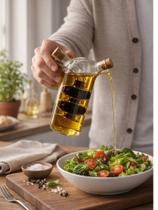 Galheteiro Duplo 350ml (70ml + 280ml) Borossilicato Vidro