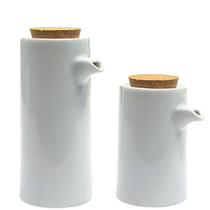 Galheteiro Garrafa Porcelana Branca Azeite Óleo Vinagre 2 Peças