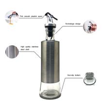 Galheteiro Garrafa Vidro Revestida em Inox 300ml..