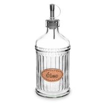 Galheteiro Garraga Vidro com Bico Dosador Inox Grosso Porta Óleo 500ml