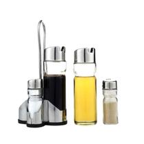 Galheteiro Jogo Vidro 4 pçs Suporte Azeite Sal Vinagre Kit Galheteiro Jogo Vidro 4 pçs Suporte Azeite Sal Vinagre Kit