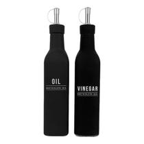 Galheteiro Manhattan Em Vidro Porta Azeite Vinagre 300ml 2Pc