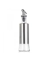 Galheteiro Porta Azeite e Vinagre Vidro Bico Dosador Aço Inox Escovado Kazalinda Galheteiro Porta Azeite e Vinagre Vidro Bico Dosador Aço Inox Escovado Kazalinda
