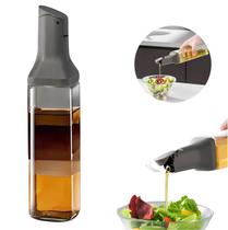 Galheteiro Vidro Porta eite Vinagre Quadrado 500Ml Cinza