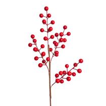 Galho Azevinho Cereja Artificial Enfeite Natalino Decoração Árvore Natal Pick Vermelho Frutinhas - Agiani Shop