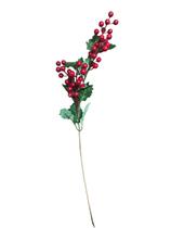 Galho Azevinho Cereja Vermelha Decoração de Natal Premium Galho Azevinho Cereja Vermelha Decoração de Natal Premium