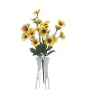 Galho Buquê Com 22 Mini Girassol Flor Artificial Arranjo Decoração, 30 CM - NOVIDÁDIVAS Galho Buquê Com 22 Mini Girassol Flor Artificial Arranjo Decoração, 30 CM - NOVIDÁDIVAS
