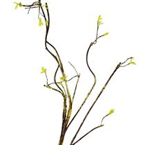Galho Cipó Aramado Marrom com Flores Amarelas Artificial Permanente 97cm Florarte