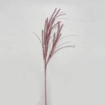 Galho de Natal Rosa com Brilho e Glitter 85cm Natal Formosinha - TOK DA CASA