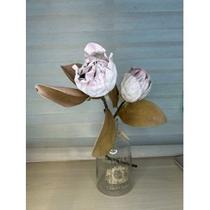 Galho de Peonia em EVA com duas flores 82 cm de altura total