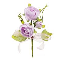 Galho Decorativo Com 3 Rosas 11x6x3cm Flores Artificiais - Cromus