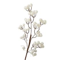 Galho Decorativo Com Bagas De Eps Branco 57cm Galho Decorativo Com Bagas De Eps Branco 57cm