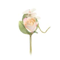 Galho Decorativo Com Rosa Marfim 11x4x3cm 1820373 - Cromus