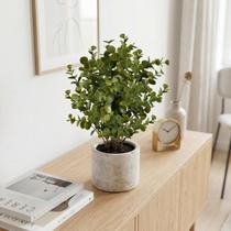 Galho Decorativo de Eucalipto Artificial 40cm Folhagem Verde com 6 Hastes Realistas Galho Decorativo de Eucalipto Artificial 40cm Folhagem Verde com 6 Hastes Realistas