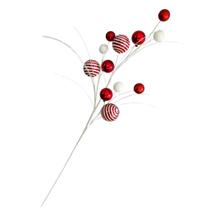 Galho decorativo de natal bolas coloridas Galho decorativo de natal bolas coloridas