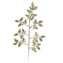 Galho Decorativo Dourado Brilho Folhas Mini 39cm Galho Decorativo Dourado Brilho Folhas Mini 39cm