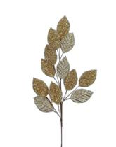 Galho Decorativo Dourado com Brilho 71cm