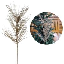 Galho Decorativo Haste Flor de Natal Longas e Finas Champanhe 60cm - Bela Flor