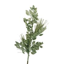 Galho Decorativo Natal 68cm Frutas Silvestres Verde