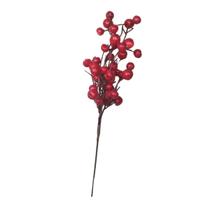 Galho Decorativo Natal Frutas Vermelhas Médias - 40cm - Cromus