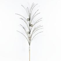 Galho decorativo natalino com bolinhas - 73cm - Tok da Casa