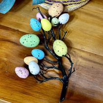 Galho Decorativo Ovos Coloridos Páscoa 30cm - Vencedor