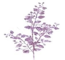 Galho Decorativo Rosa com Brilho 80cm