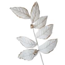 Galho Decorativo Veludo Branco 65cm 65cm Galho Decorativo Veludo Branco 65cm 65cm