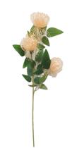 Galho Flor Tropical Palha 65cm com 3 flores
