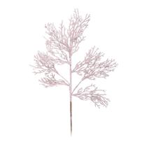 Galho Glitter Rosé Gold Grande Decoração Natal - 1 Unidade - Cromus