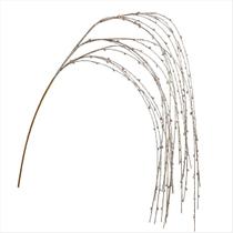 Galho Haste Ramo Natalino Com Glitter 80CM Cor Champagne