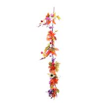 Galho longo aboboras e folhagens decorativo 150cm halloween - Cromus