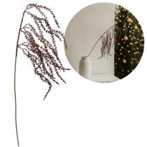 Galho Natal Haste Lateral Folhagens Glitter Cobre 87cm - Magizi - Yangzi