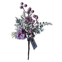 Galho Natalino Azevinhas Rosa Com Glitter Decoração Arranjos - tok da casa Galho Natalino Azevinhas Rosa Com Glitter Decoração Arranjos - tok da casa