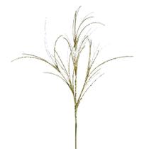Galho natalino decorativo dourado com glitter - 78cm