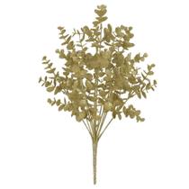 Galho Natalino Dourado Glitter Eucalipto Enfeite P Arvore Natal - DEA