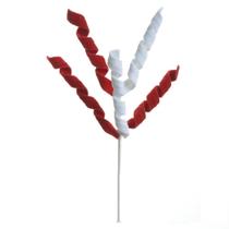 Galho Natalino Mola Candy Vermelho E Branco