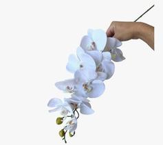 Galho Orquídea Fale Silic Branco - Decora Flores