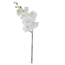 Galho Orquídea Phalaenopsis Branca Artificial - Flor arte