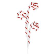 Galho Pick Candy Canes Vrm/Brc Natal Rei do Armarinho Galho Pick Candy Canes Vrm/Brc Natal Rei do Armarinho