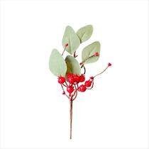 Galho Pick Romã Berry Folhagem Enfeite Árvore Natal 30CM 6UN Galho Pick Romã Berry Folhagem Enfeite Árvore Natal 30CM 6UN