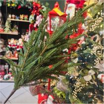 Galho Verde Toque Real Haste Natalina Pinheiro Árvore 45CM