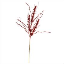 Galho Vermelho Glitter Ramo Natalino Haste 80cm 3UN Galho Vermelho Glitter Ramo Natalino Haste 80cm 3UN
